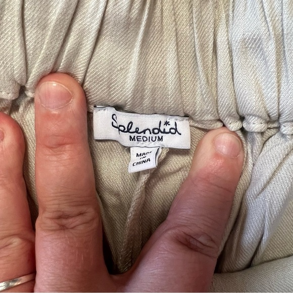 Splendid elastic waistband, front tie, crop pants SZ MED - Picture 4 of 5